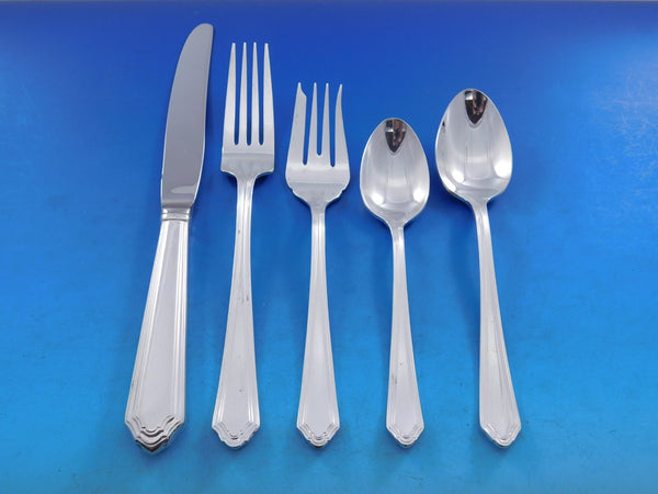 Washington Irving by Gorham Silverplate Flatware Set for 12 Service 65 Pieces
