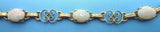 14k Yellow Gold Bracelet with Genuine Natural Oval Opals (#J3692)