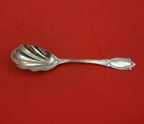 Diamond by John Polhaumus / Shiebler Sterling Silver Sugar Spoon Shell 6 1/4"