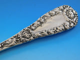 Chrysanthemum by Durgin Sterling Silver Salad Serving Fork Gold Washed 11 3/4"