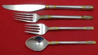 Aegean Weave Gold by Wallace Sterling Silver Regular Size Place Setting(s) 4pc