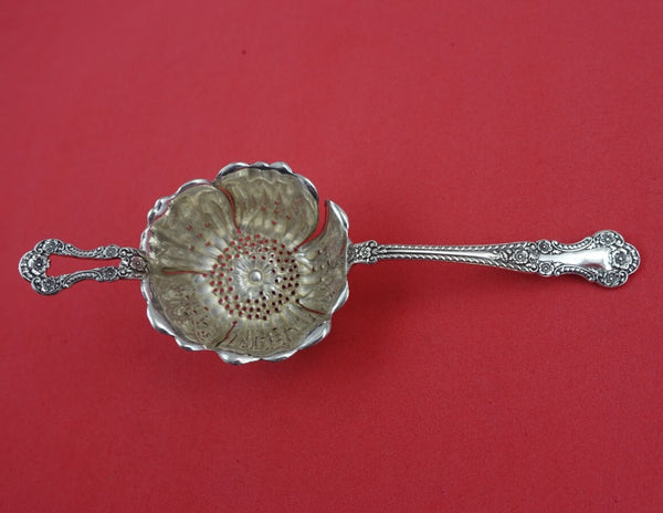 Cambridge by Gorham Sterling Silver Tea Strainer with Flower in Bowl Original 6"