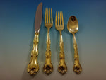 Rondo Gold by Gorham Sterling Silver Flatware Set Service For 12 Vermeil 48 Pcs