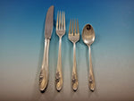 Sculptured Rose by Towle Sterling Silver Flatware Set 8 Service 37 pieces