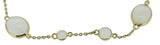 18k Yellow Gold 6.5ct Genuine Natural Moonstone Bracelet Jewelry (#J4560)