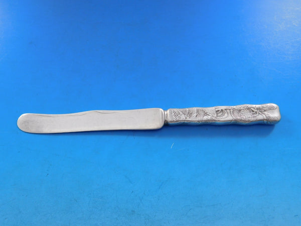 Lap Over Acid Etched by Tiffany Sterling Silver Dessert Knife HHAS Orange 7 1/4"