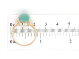 10k Yellow Gold 6.95 Carat Genuine Natural Aquaprase Ring Size 8.75 (#J7213)