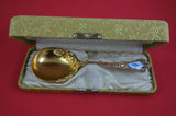 Orient by Alvin Sterling Silver Berry Spoon Vermeil with Enamel Sailboats in Box