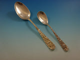 Rose by Stieff Sterling Silver Flatware Set For 8  Service 53 Pieces Repousse