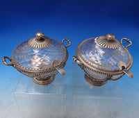 English Georgian Sterling Silver Sweet Meat Dish Set Dishes Covers Ladles #7184