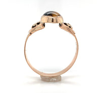 10k Yellow Gold Victorian Genuine Natural Tiger's Eye Quartz Ring (#J6351)