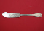Wood and Hughes Sterling Silver Master Butter flat handle BC hammered 7 1/2"