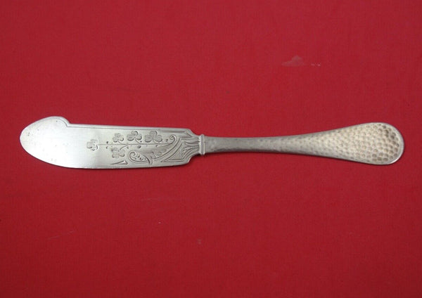 Wood and Hughes Sterling Silver Master Butter flat handle BC hammered 7 1/2"