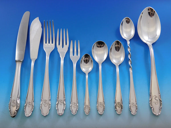 Homag 90 German Silverplated Flatware Set 133 pieces Service for 12 Vintage