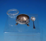 Bougainville by Hacker and Hermann Silverplate Salt Dip with Spoon Set (#5068)
