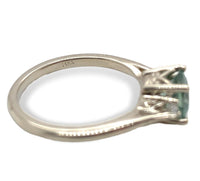 14k Gold No Heat 1.02ct Genuine Natural Montana Sapphire Diamond Ring (#J7115)