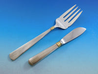 Ashmont Gold by Reed & Barton Sterling Silver Flatware Set for 12 56 pcs Dinner