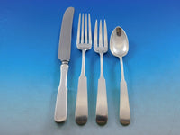 Lexington Jensen USA Sterling Silver Flatware Set Service 66 pieces Fiddle