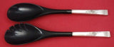 Classic Rose by Reed and Barton Sterling Silver Salad Serving Set HHWS w/ Ebony