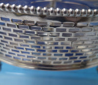 Beaded by Deane and Co London Bridge English Silverplate Cruet Set Holder #5961