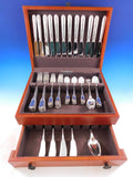 Chateaudun by Souche Lapparra French Sterling Silver Flatware Set Service 85 pcs