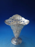 German Sterling Silver Vase Holder Pierced without Insert 13.3 ozt 9 3/4"(#6338)