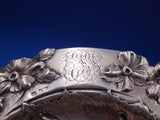 Belgian Silver Wolfers Brothers Art Nouveau Chased Flowers Plate (#4319)