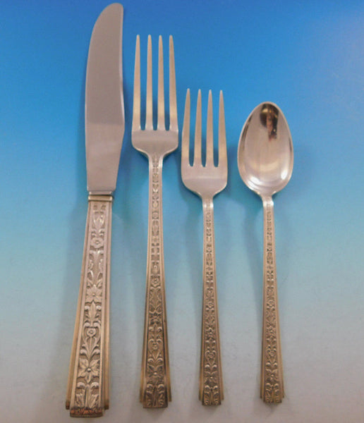 Chased Classic by Lunt Sterling Silver Regular Setting(s) 4pc Vintage