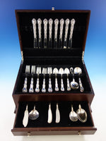 French Scroll by Alvin Sterling Silver Flatware Set For 8 Service 52 Pieces