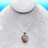 Sterling 10.50ct Watermelon Genuine Natural Tourmaline Crystal Pendant (#J6171)