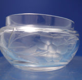 Blossom by Webster Sterling Silver Engraved Crystal Jelly Jar w/ Flowers (#7262)