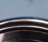 Sterling Silver Hand Mirror with Iris Poppy Chrysanthemum Floral Motif (#9298)