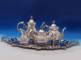 Robert and Belk English Estate Sterling Silver Tea Set 5pc Sheffield (#7372)