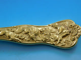 Stag Hunt by CJ Vander English Sterling Salad Serving Set 2pc 5-Tine Vermeil