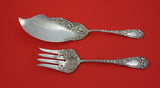 Chrysanthemum by Durgin Sterling Silver Fish Set 2-pc Server 10 5/8" Fork 8 7/8"