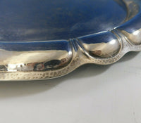 Art Silver Shop Chicago Sterling Silver Tea Tray Oval Handmade Arts Crafts #3360