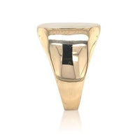 10k Yellow Gold Men's Blank Signet RIng with Brushed Finish Size 7.5 (#J6639)