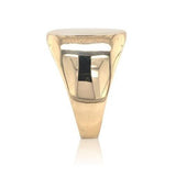 10k Yellow Gold Men's Blank Signet RIng with Brushed Finish Size 7.5 (#J6639)