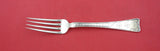 Lap Over Edge Hand Engraved By Tiffany Sterling Dinner Fork w/ flowers 8"