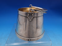Gorham Sterling Silver Milk Pail faux Wood finish Swing Handle c1872 (#7428)