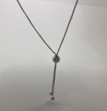 Anna Zuckerman Luxury Diamond-Coated CZ Bolo Bracelet Platinum 925 Silver New