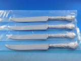 Melrose by Gorham Sterling Silver Steak Knife Set 4pc Large Texas Sized Custom