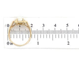9k Yellow Gold Vintage Genuine Natural Opal Ring Size 6.75 (#J6934)