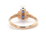Victorian 10k Yellow Gold Ring with Two Genuine Natural Sapphires (#J6393)