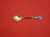 Norwegian Sterling Silver Demitasse Spoon set of 3 vermeil  3 7/8"