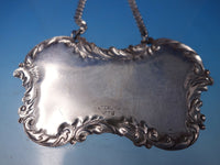 Sterling Silver Liquor Label "Brandy" Rococo Style #350 2 3/4" x 1 5/8" (#5042)