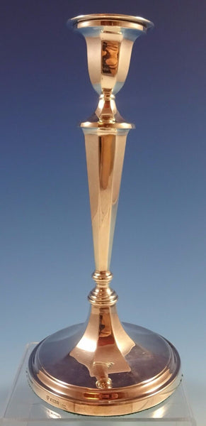 CJ Vander English Sterling Silver Candlestick 10" X 4 5/8" Weighted (#1269)