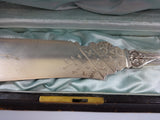 Moresque by Wendt Sterling Silver Serrated Cake Knife In Original Fitted Box