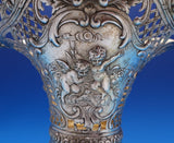 Dutch Sterling Silver Brides Basket with Cupid Motif 13" x 8" 22.4 ozt. (#7582)