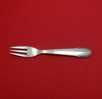 Beaded by Georg Jensen Sterling Silver Fruit Fork 3-Tine Solid Handle AS 5 5/8"